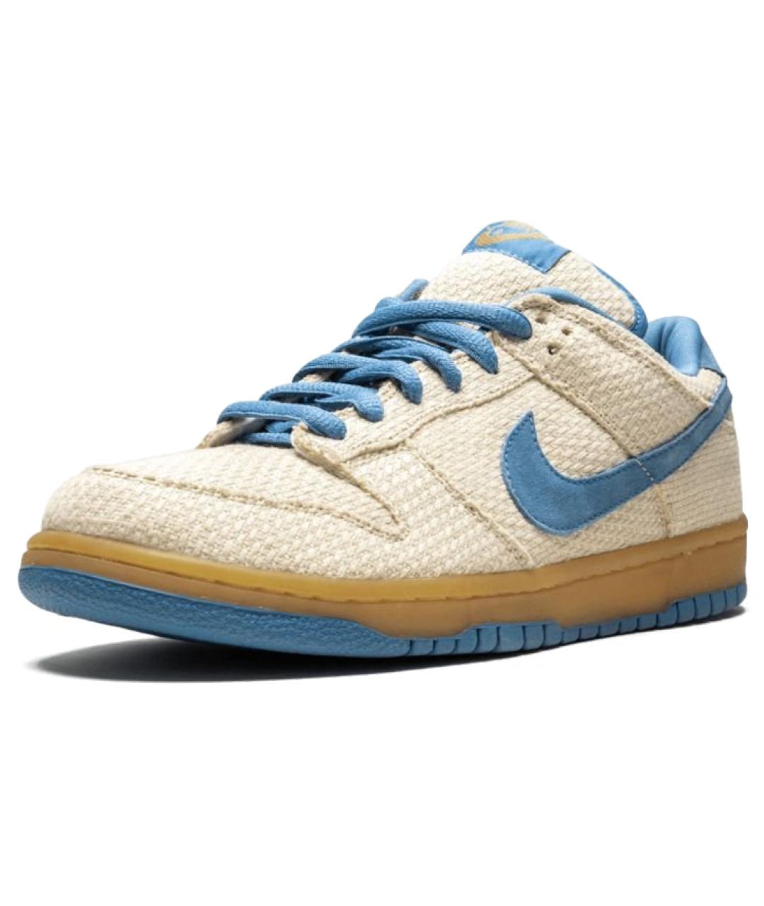 NIKE Бежевые кожаные низкие кроссовки / кеды, фото 3