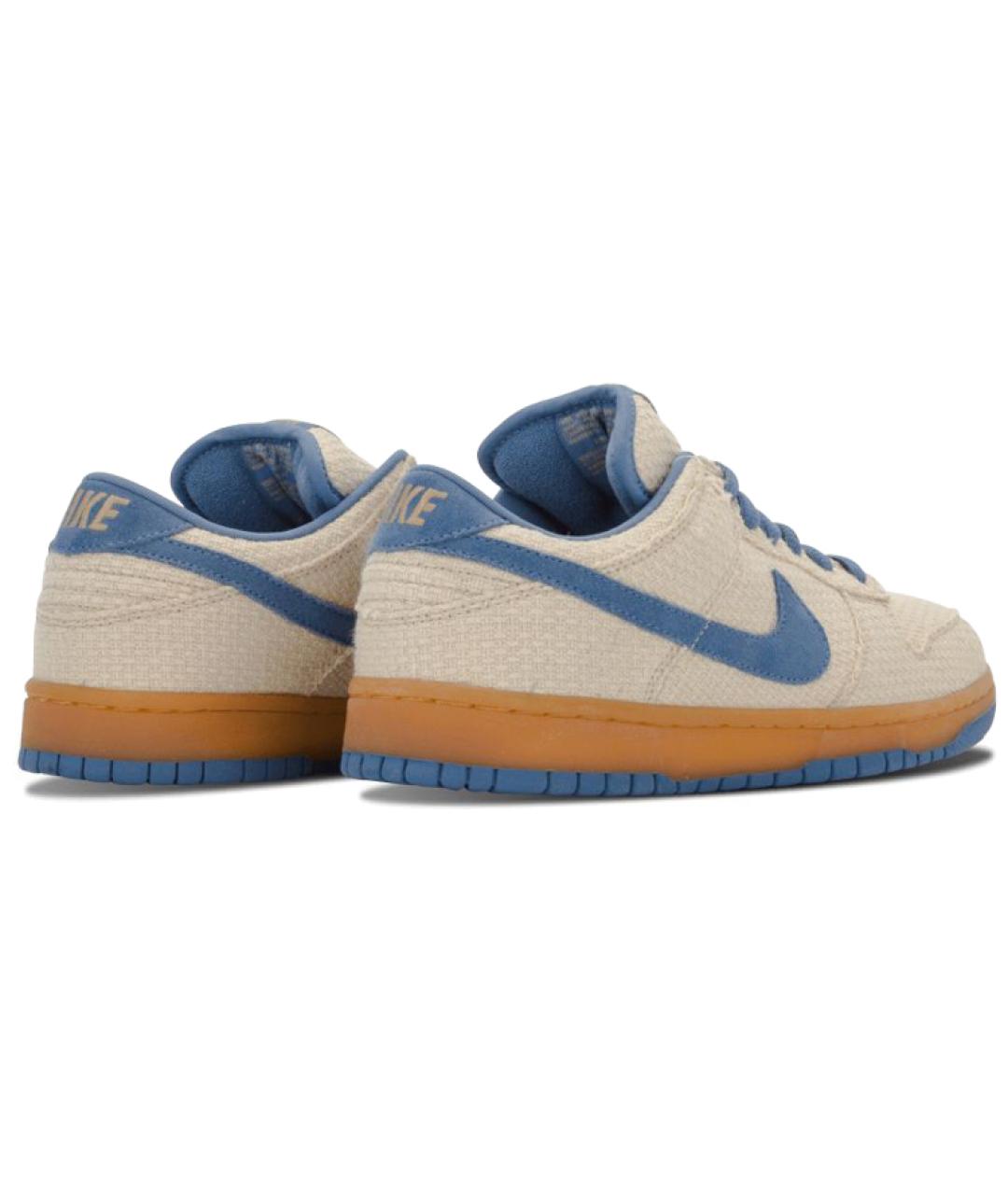 NIKE Бежевые кожаные низкие кроссовки / кеды, фото 5