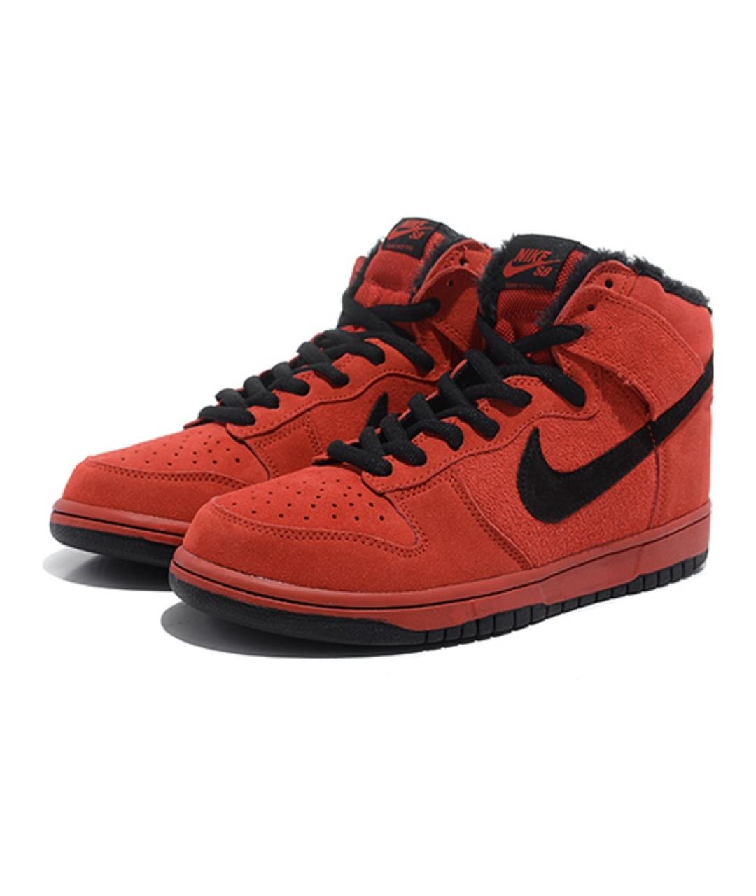 NIKE Красные высокие кроссовки / кеды, фото 3