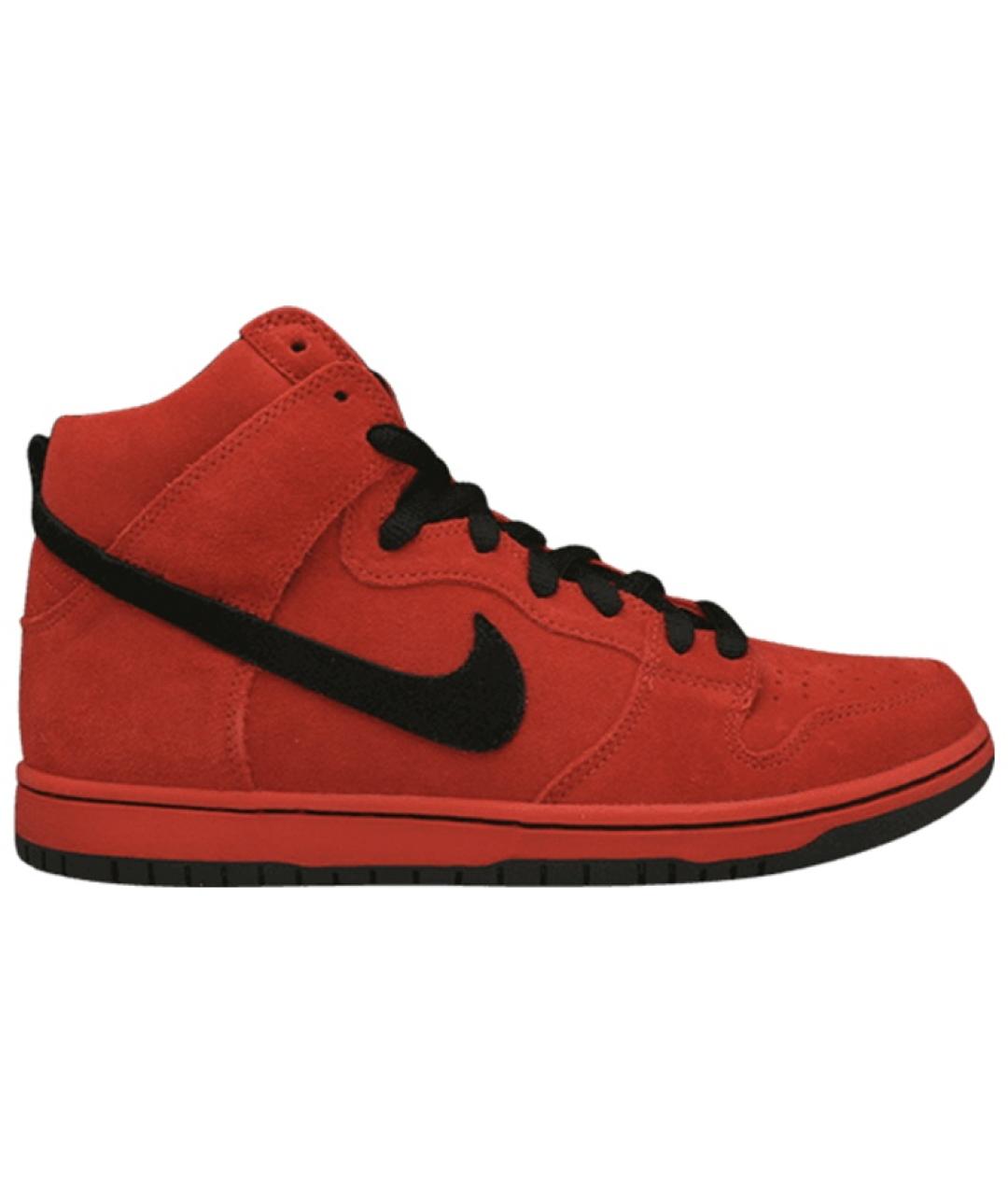 NIKE Красные высокие кроссовки / кеды, фото 1