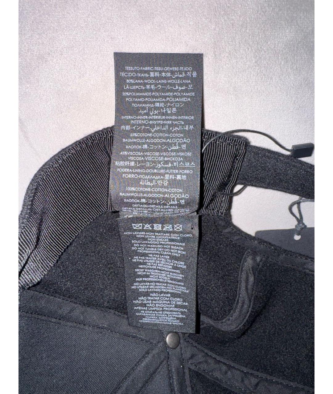SAINT LAURENT Черная шерстяная кепка, фото 5