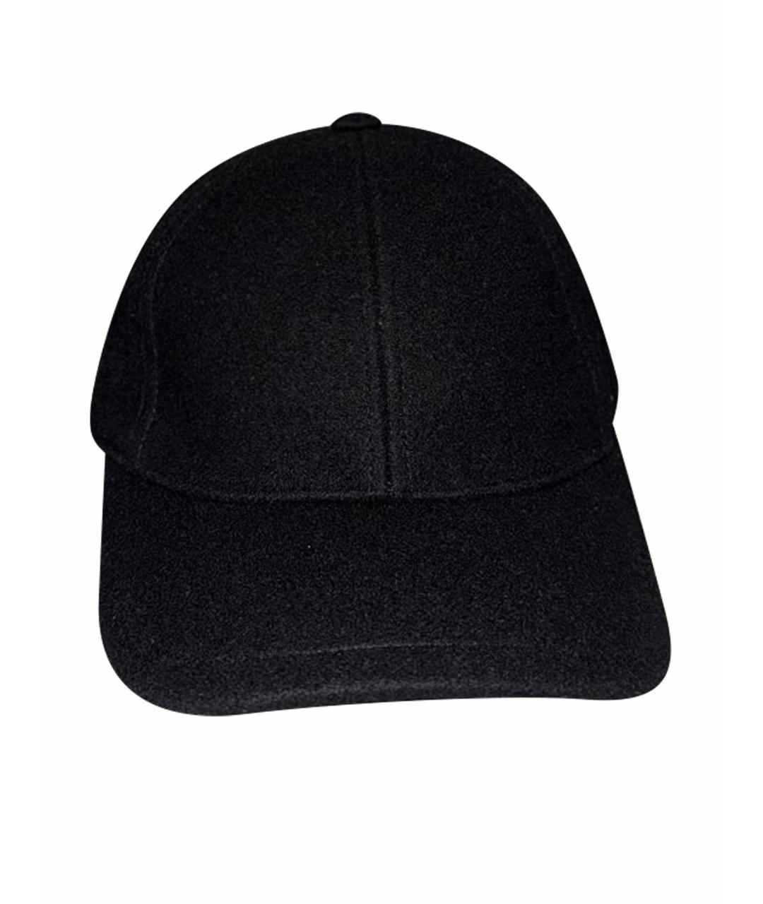 SAINT LAURENT Черная шерстяная кепка, фото 1