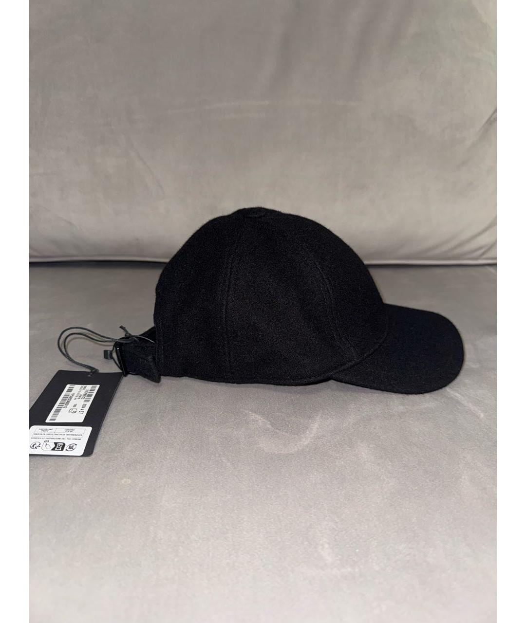 SAINT LAURENT Черная шерстяная кепка, фото 7