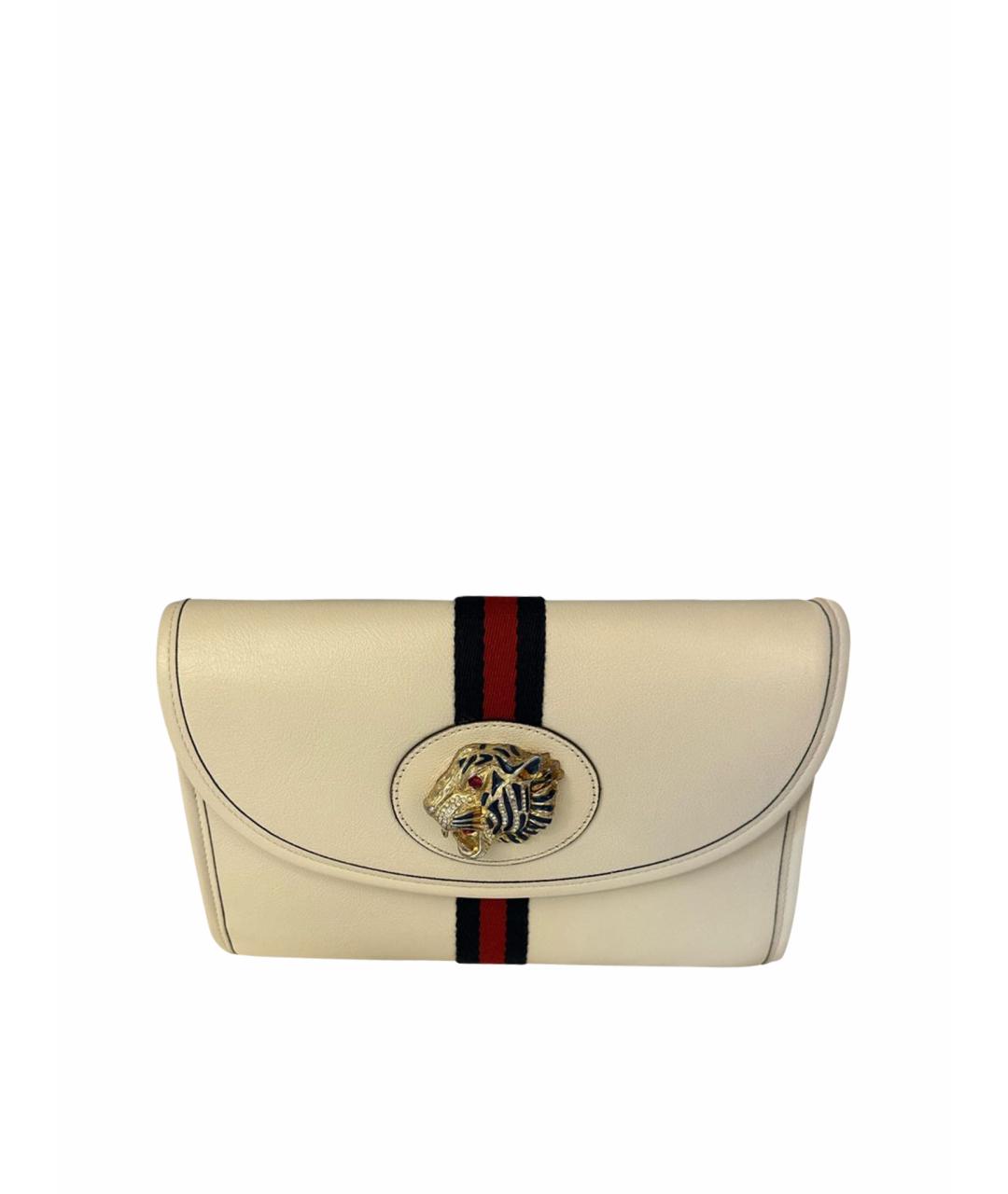 GUCCI Белая кожаная сумка через плечо, фото 1