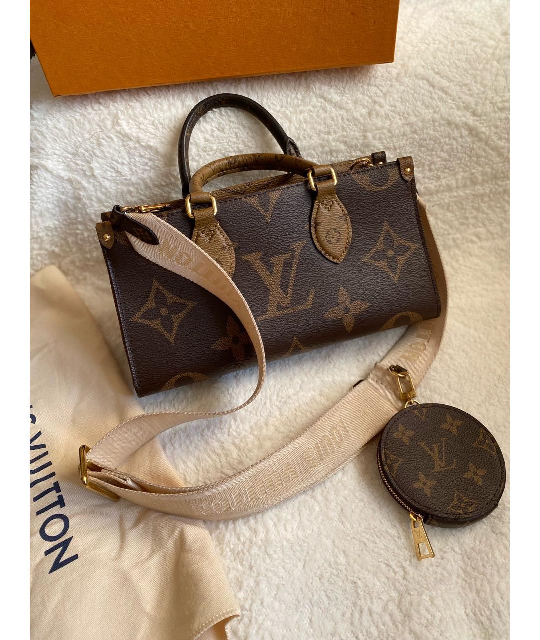 LOUIS VUITTON Коричневая сумка с короткими ручками, фото 6