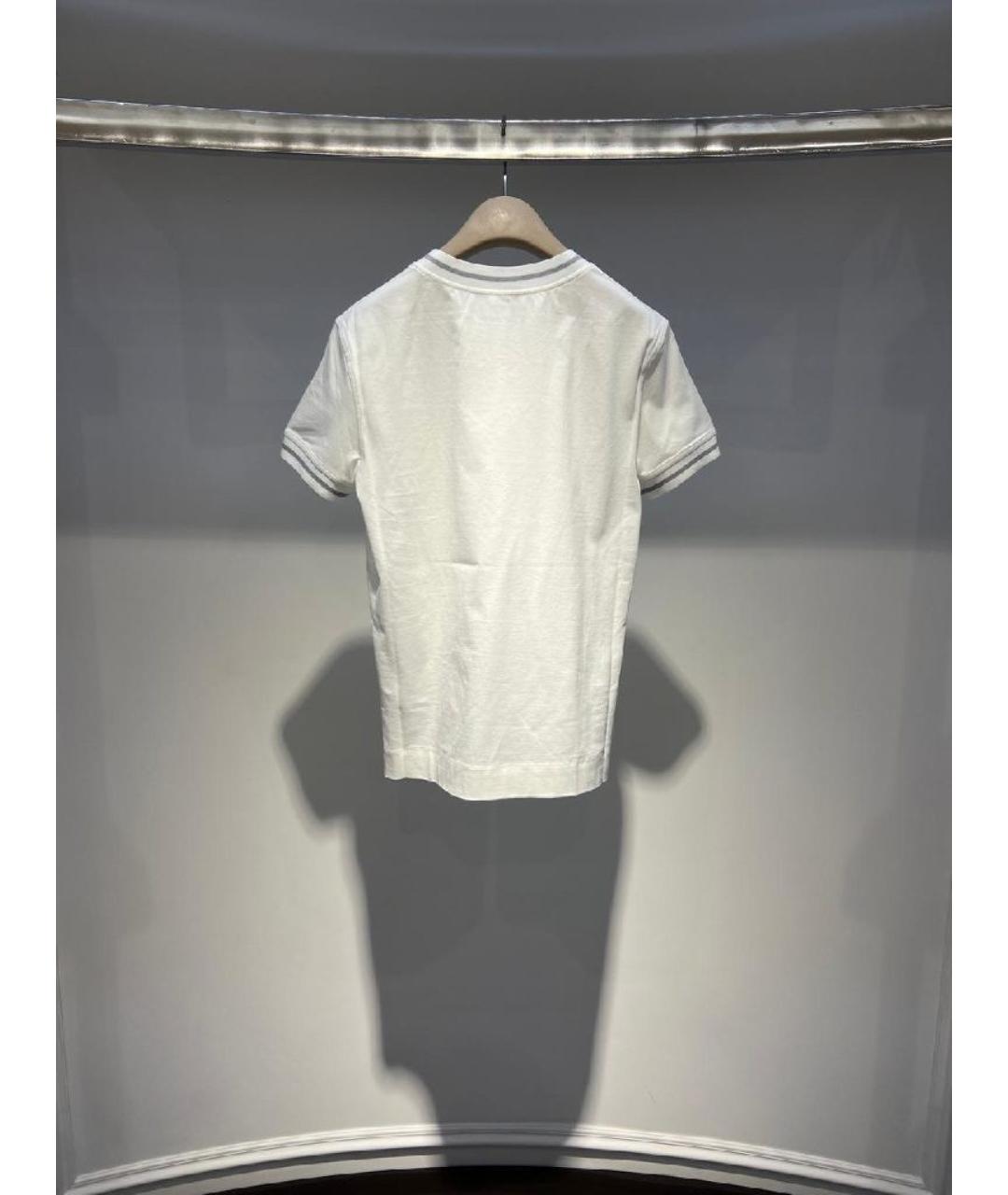 BRUNELLO CUCINELLI Белая хлопковая футболка, фото 5