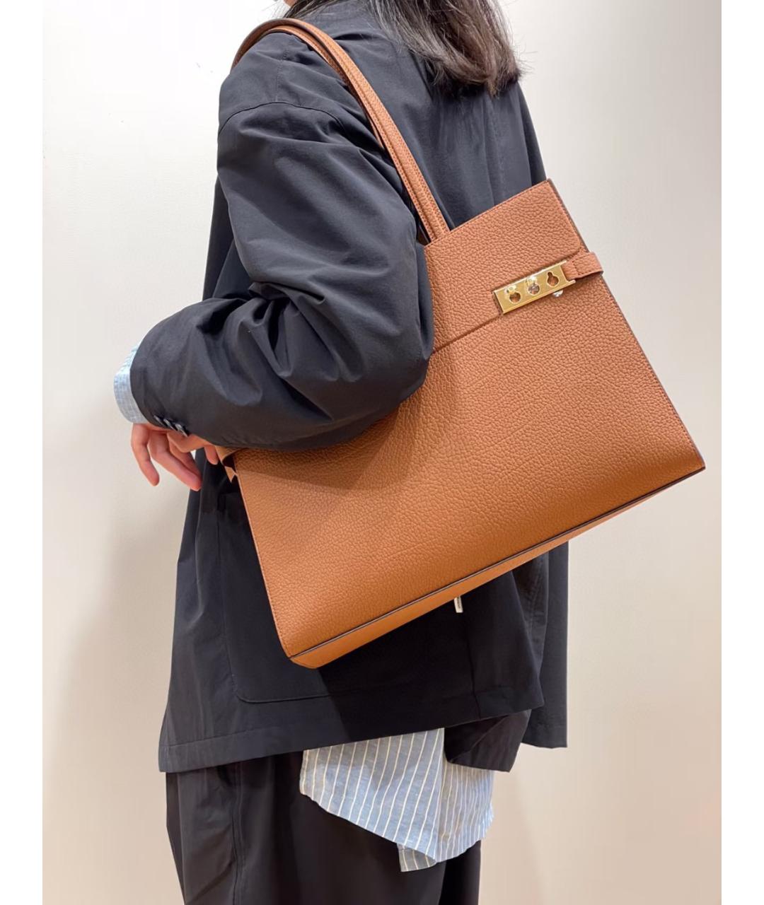 DELVAUX Коричневая кожаная сумка тоут, фото 6