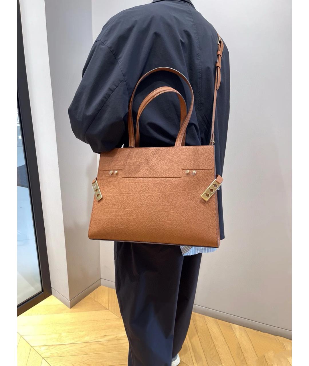 DELVAUX Коричневая кожаная сумка тоут, фото 7