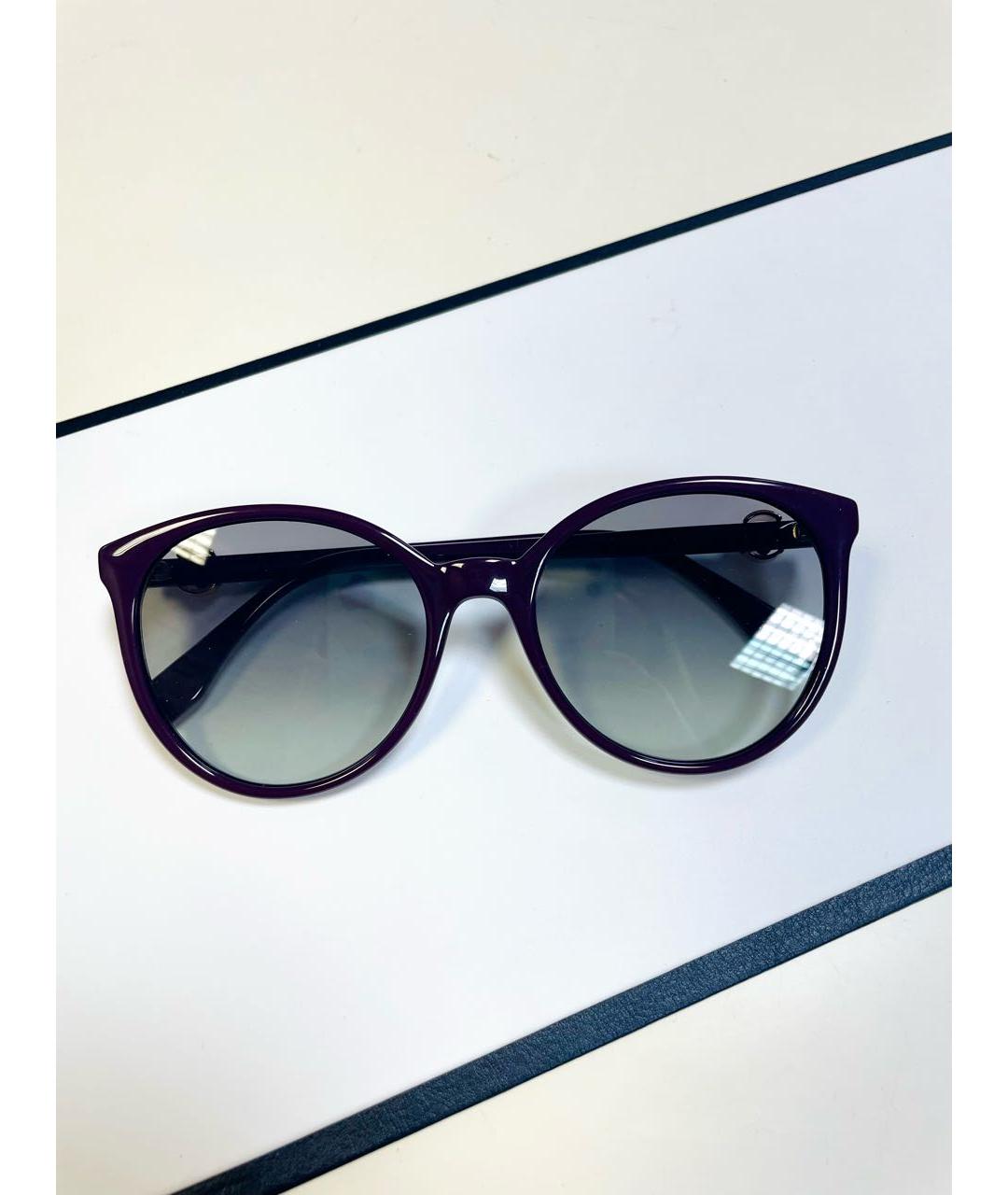 FENDI Фиолетовые пластиковые солнцезащитные очки, фото 5