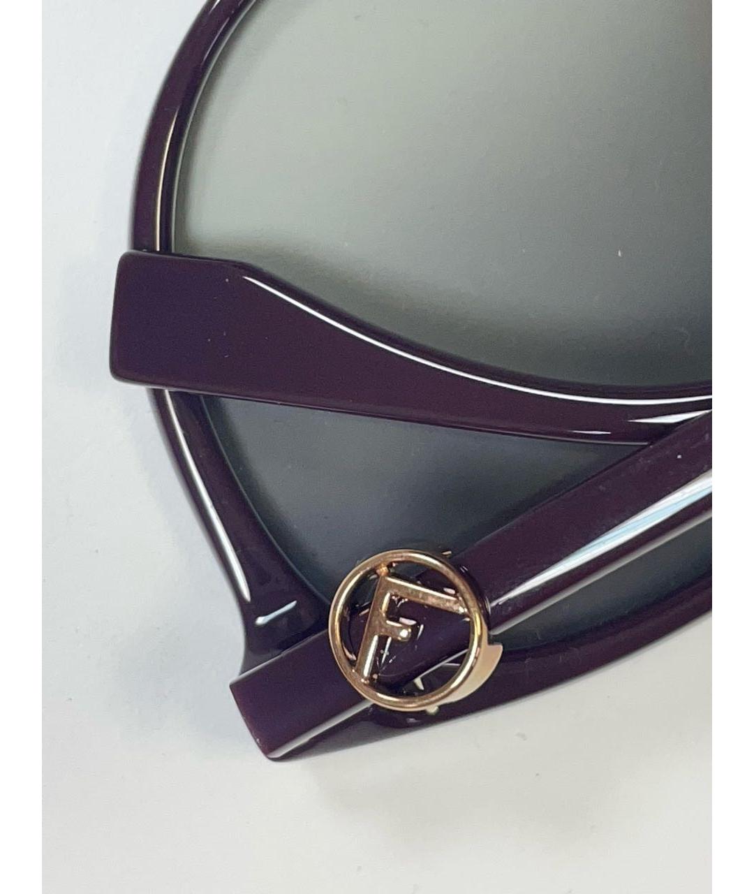 FENDI Фиолетовые пластиковые солнцезащитные очки, фото 7