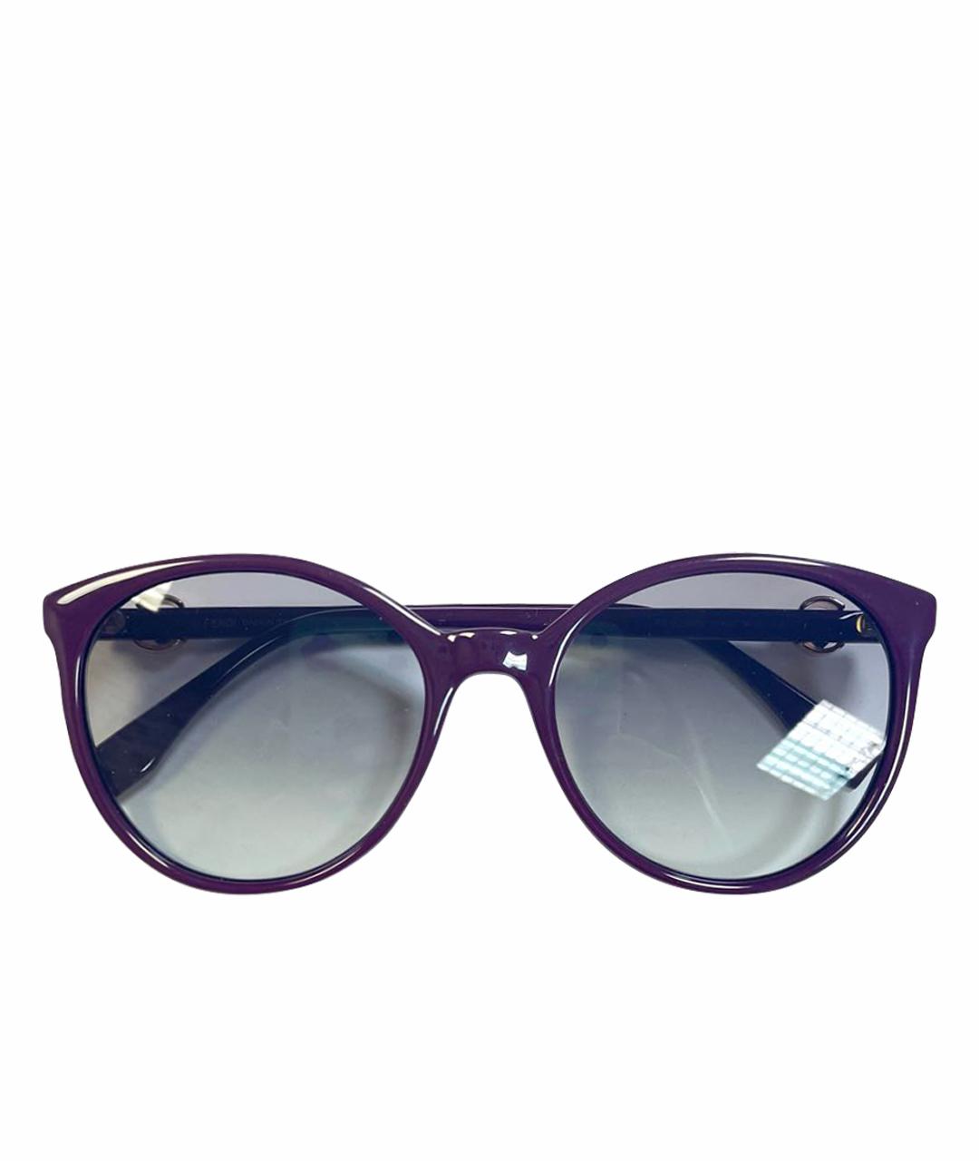 FENDI Фиолетовые пластиковые солнцезащитные очки, фото 10