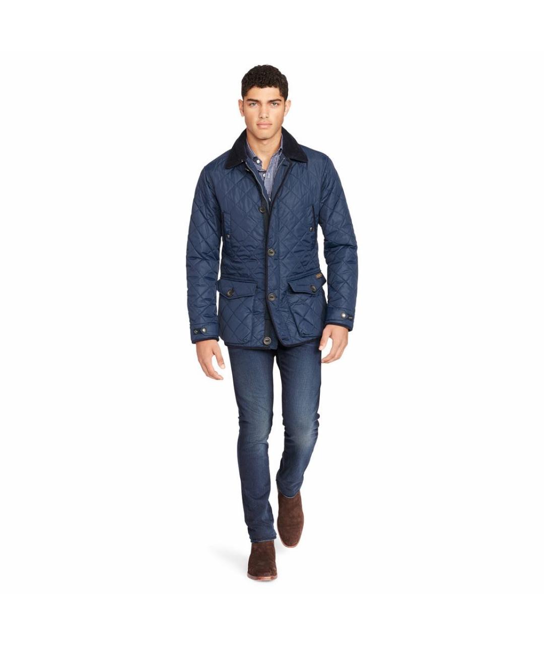 RALPH LAUREN Темно-синяя полиэстеровая куртка, фото 2