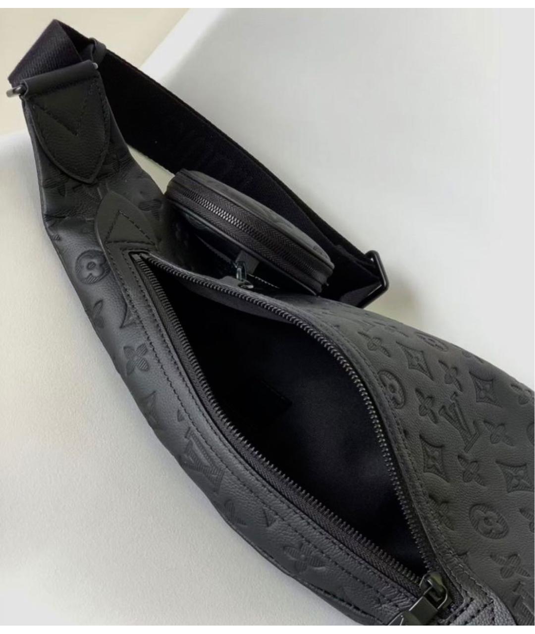 LOUIS VUITTON Черная кожаная сумка на плечо, фото 4