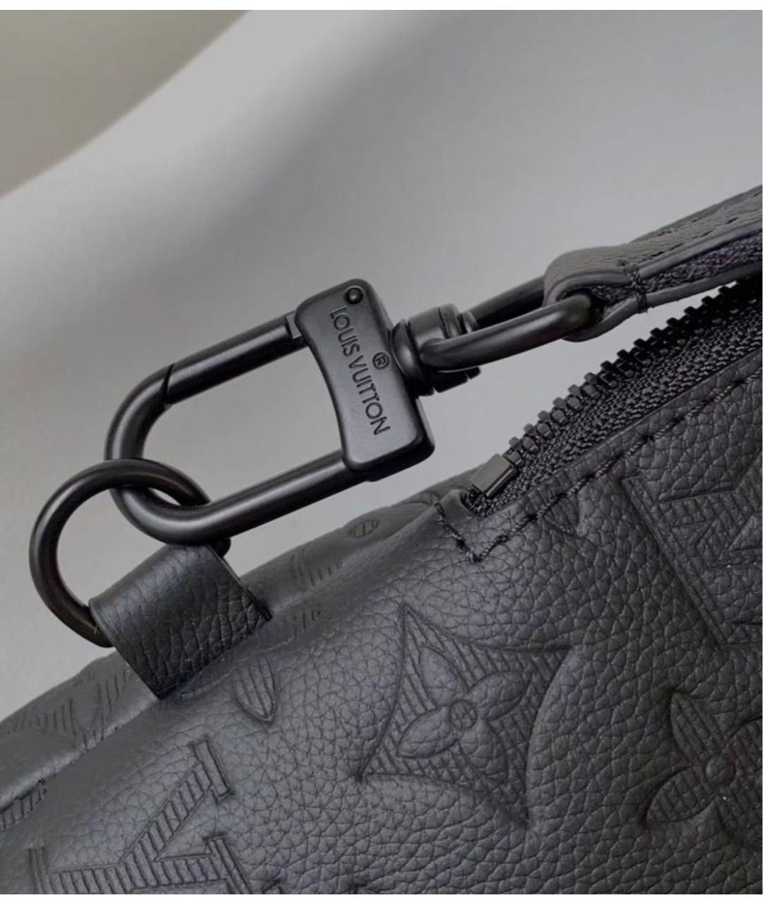 LOUIS VUITTON Черная кожаная сумка на плечо, фото 7