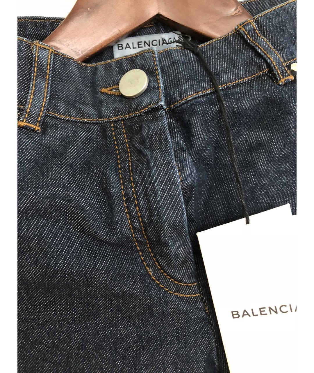 BALENCIAGA Темно-синие прямые джинсы, фото 3