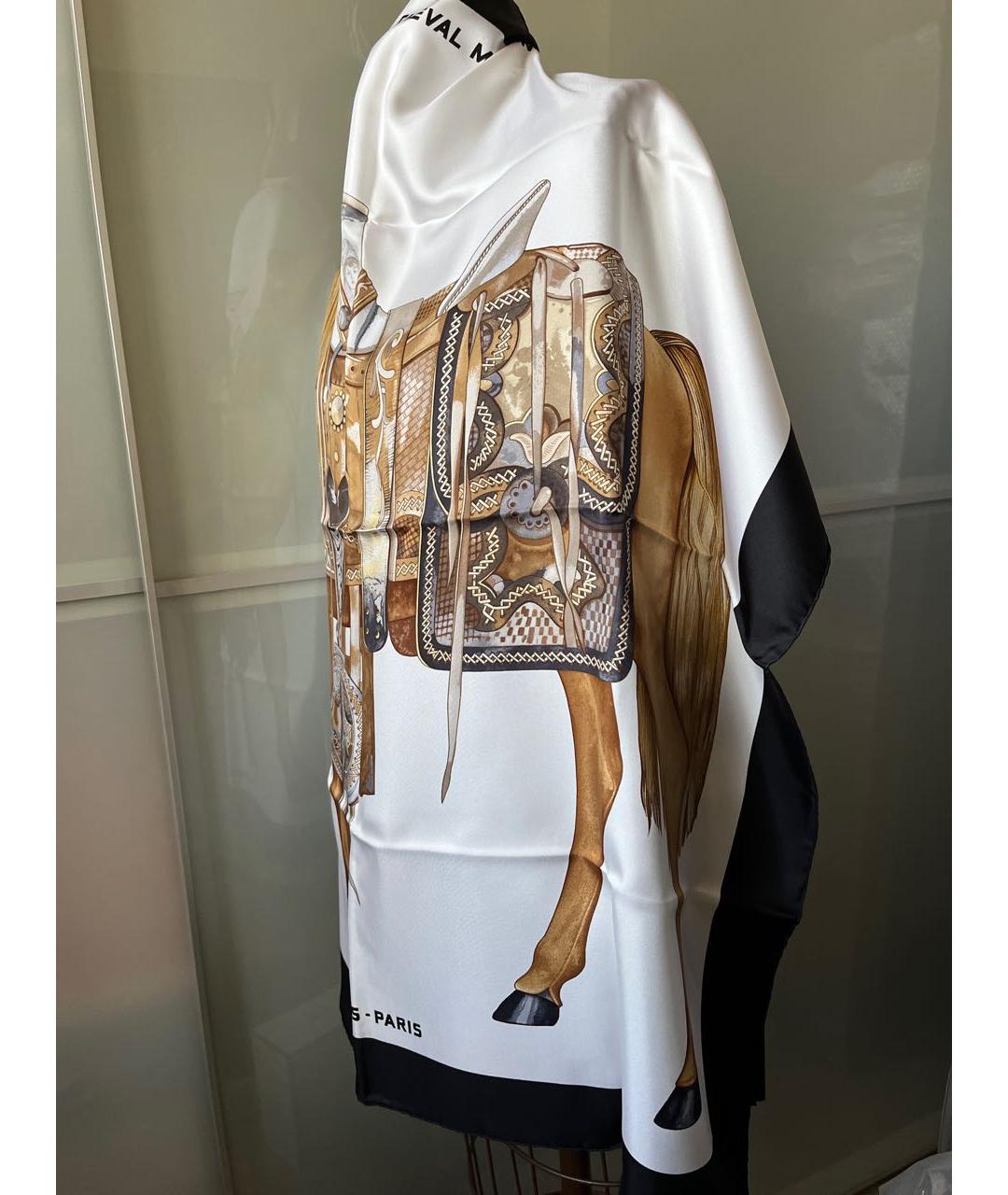 HERMES Мульти шелковый платок, фото 9