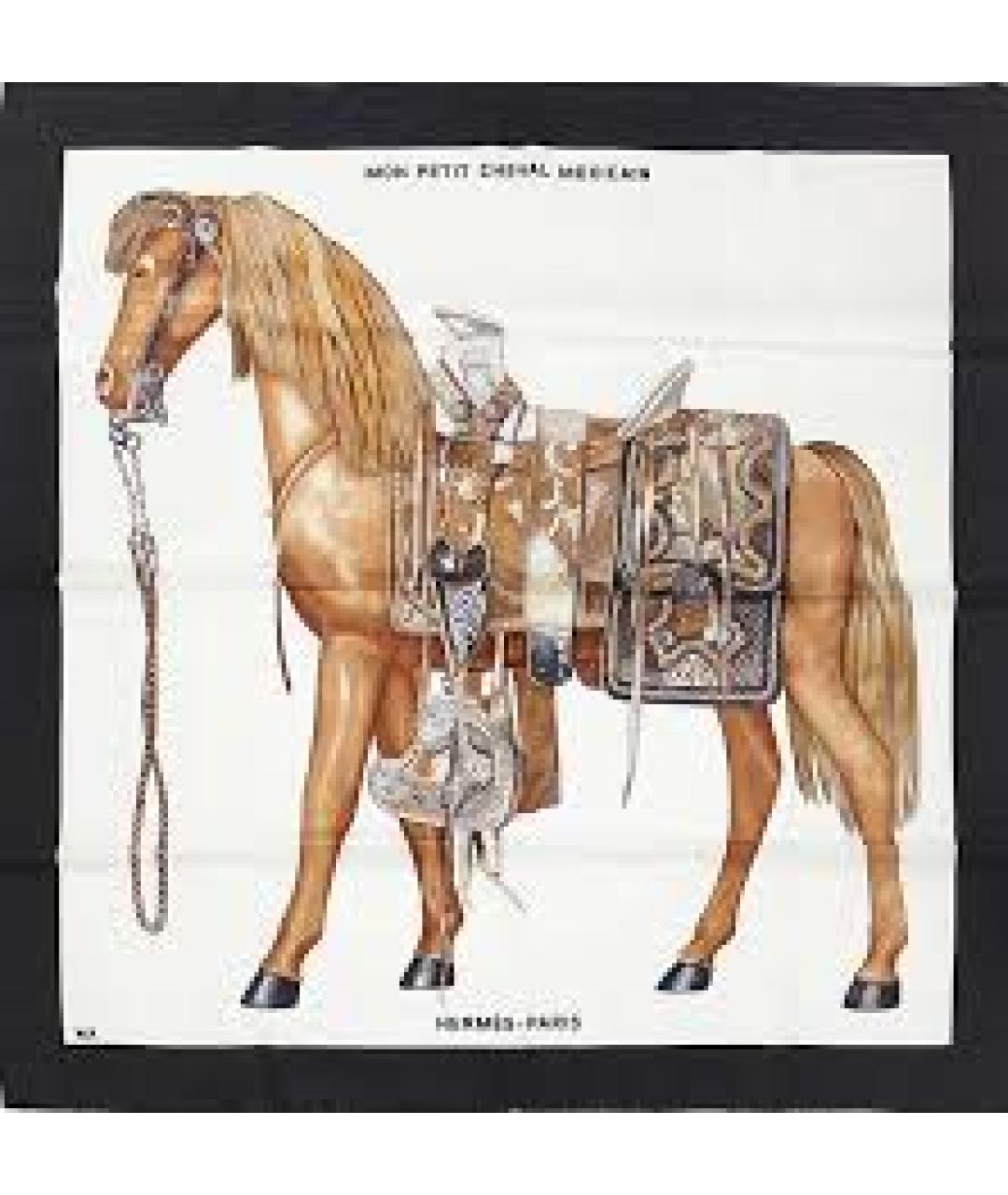 HERMES Мульти шелковый платок, фото 10