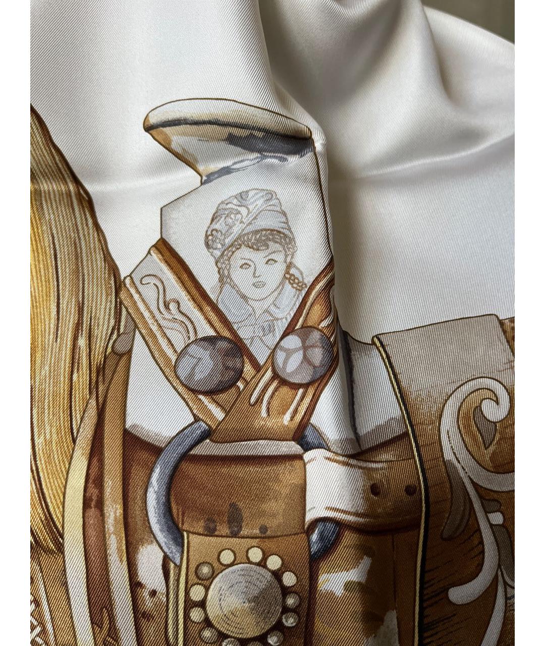 HERMES Мульти шелковый платок, фото 8