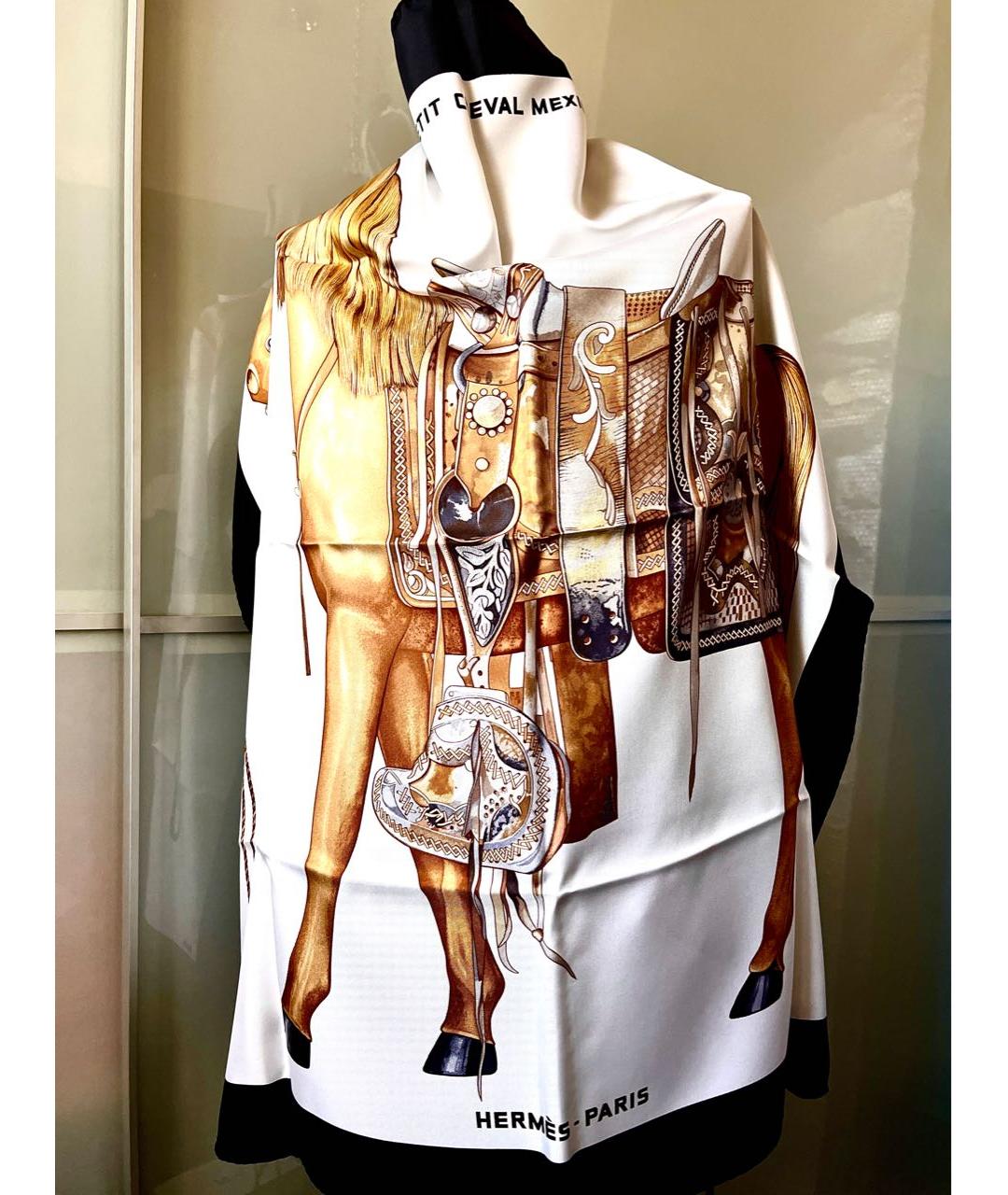 HERMES Мульти шелковый платок, фото 6