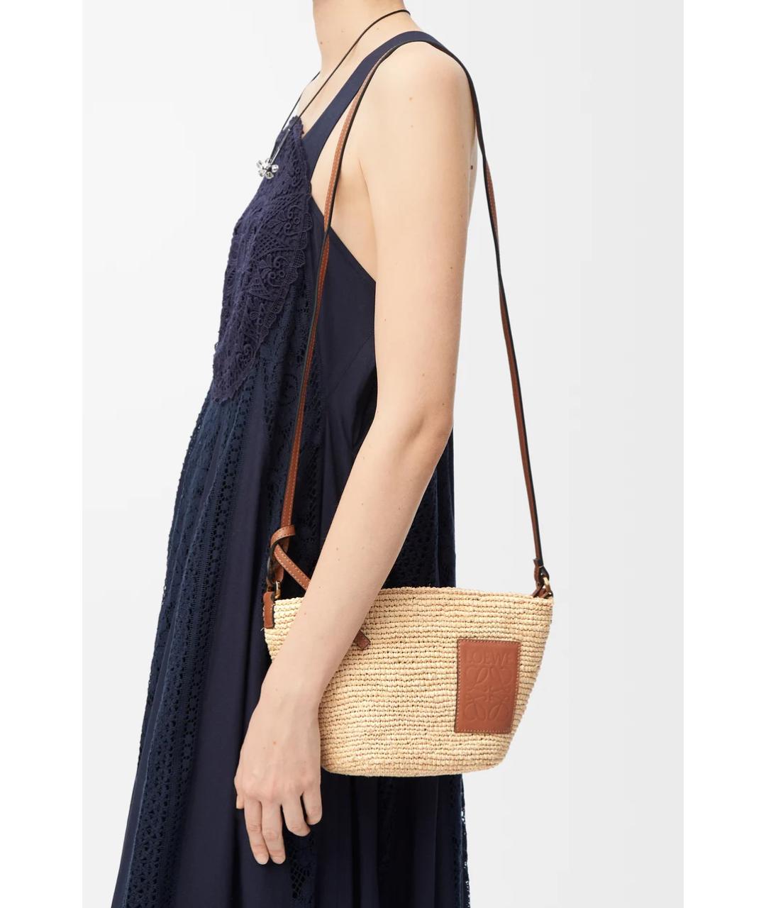 LOEWE Бежевая сумка тоут, фото 3