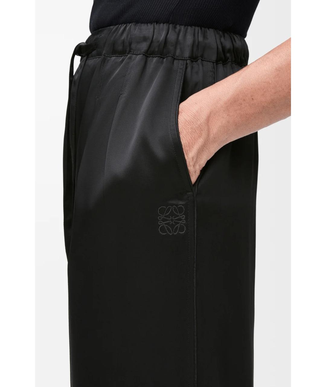 LOEWE Черные прямые брюки, фото 4