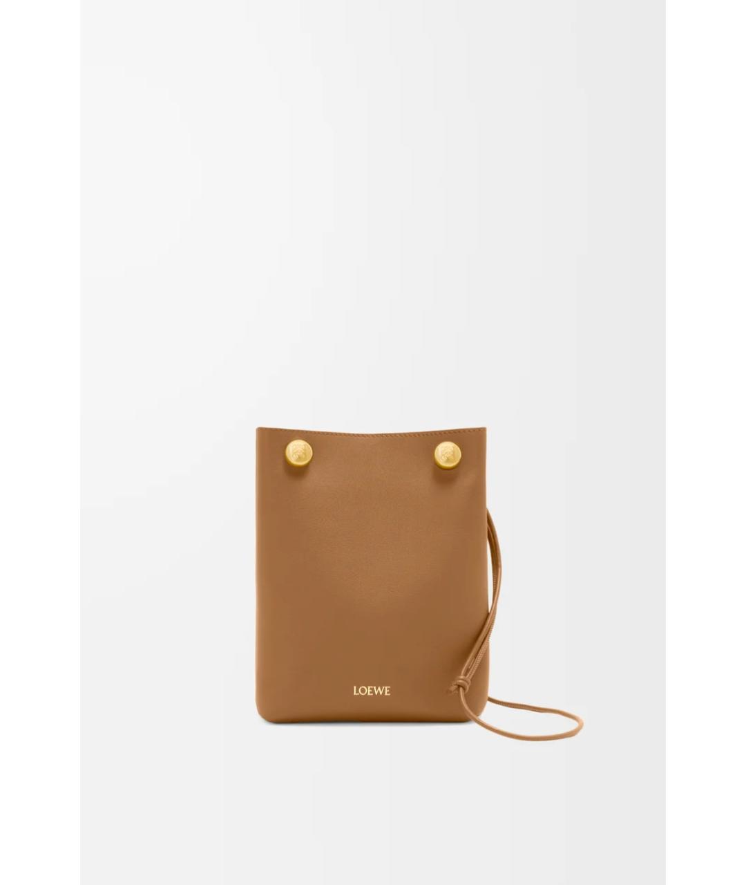 LOEWE Коричневая кожаная сумка через плечо, фото 6