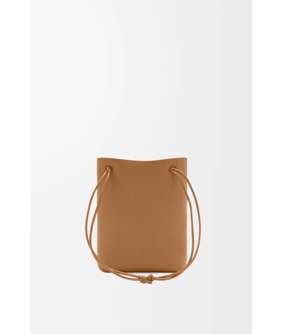 LOEWE Коричневая кожаная сумка через плечо, фото 3