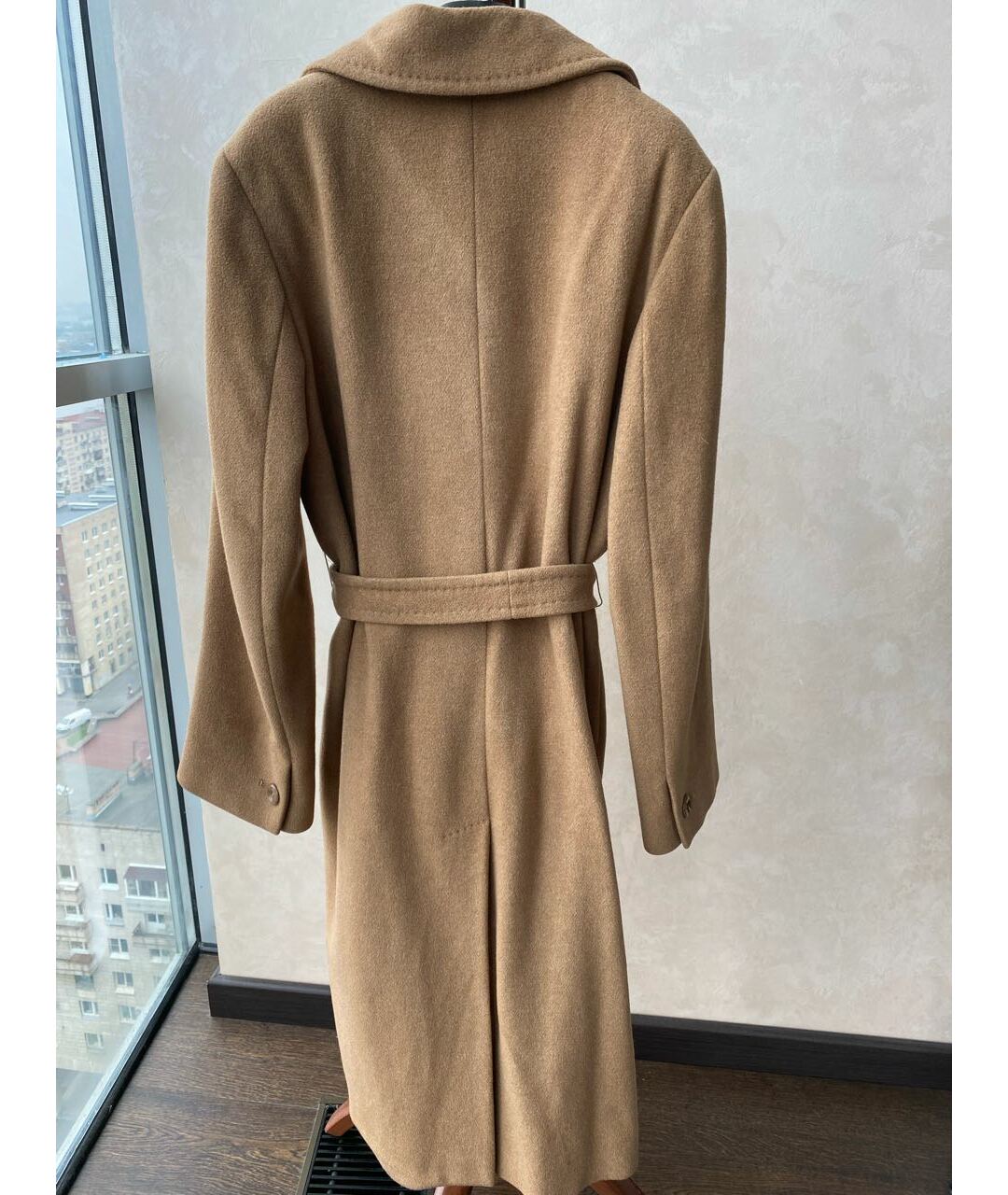 MAX MARA STUDIO Бежевое шерстяное пальто, фото 3