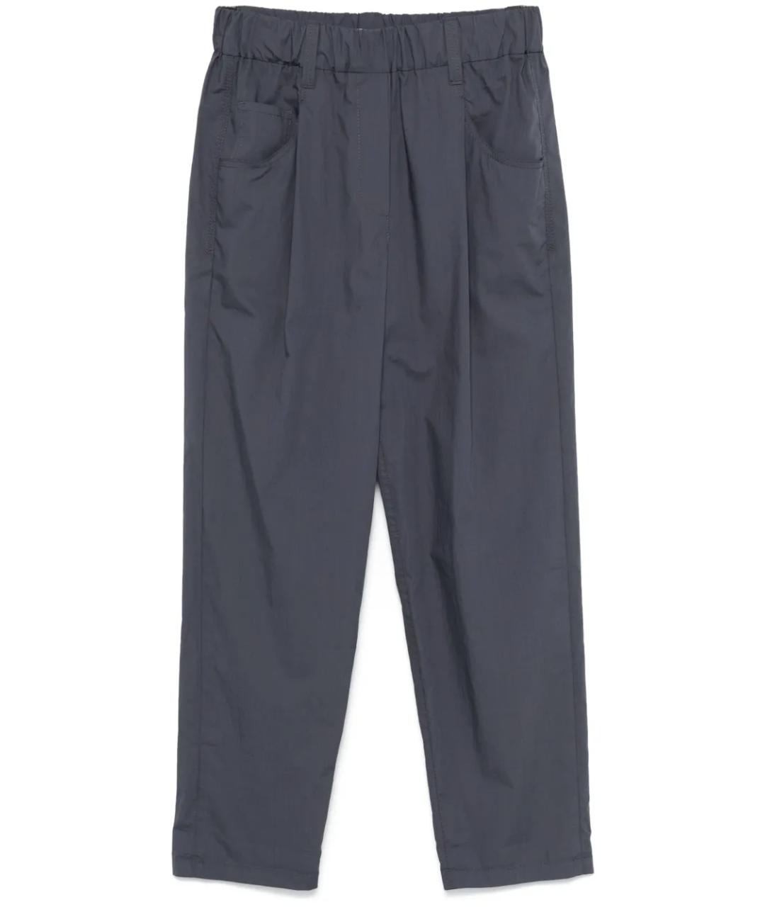 BRUNELLO CUCINELLI Синие хлопковые прямые брюки, фото 1