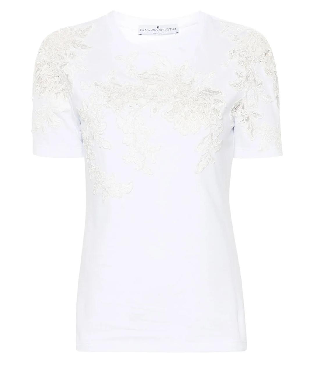 ERMANNO SCERVINO Белая хлопковая футболка, фото 1