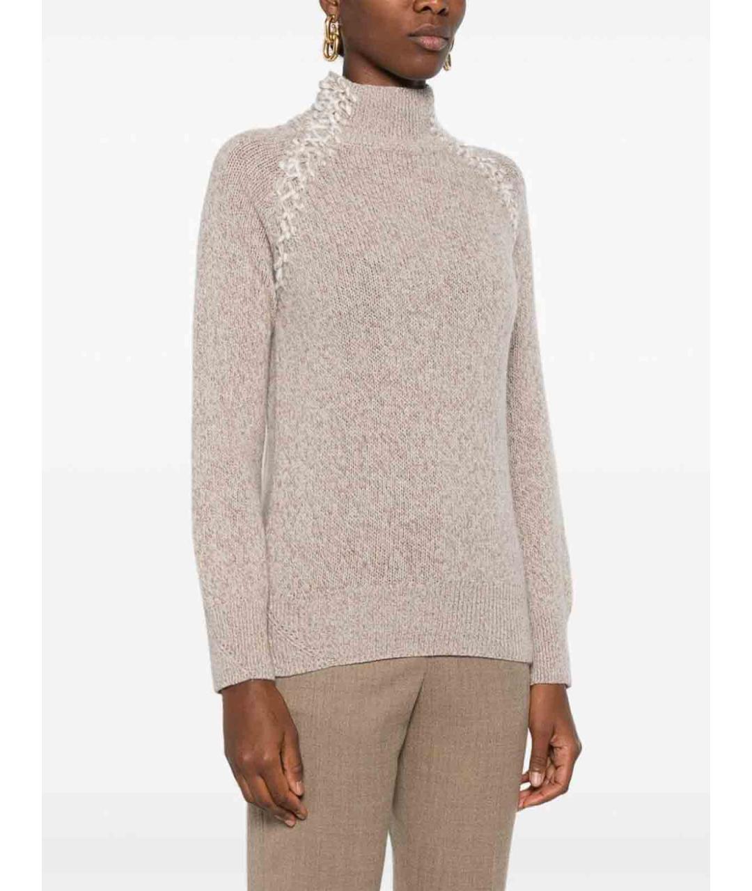 ERMANNO SCERVINO Бежевый шерстяной джемпер / свитер, фото 2