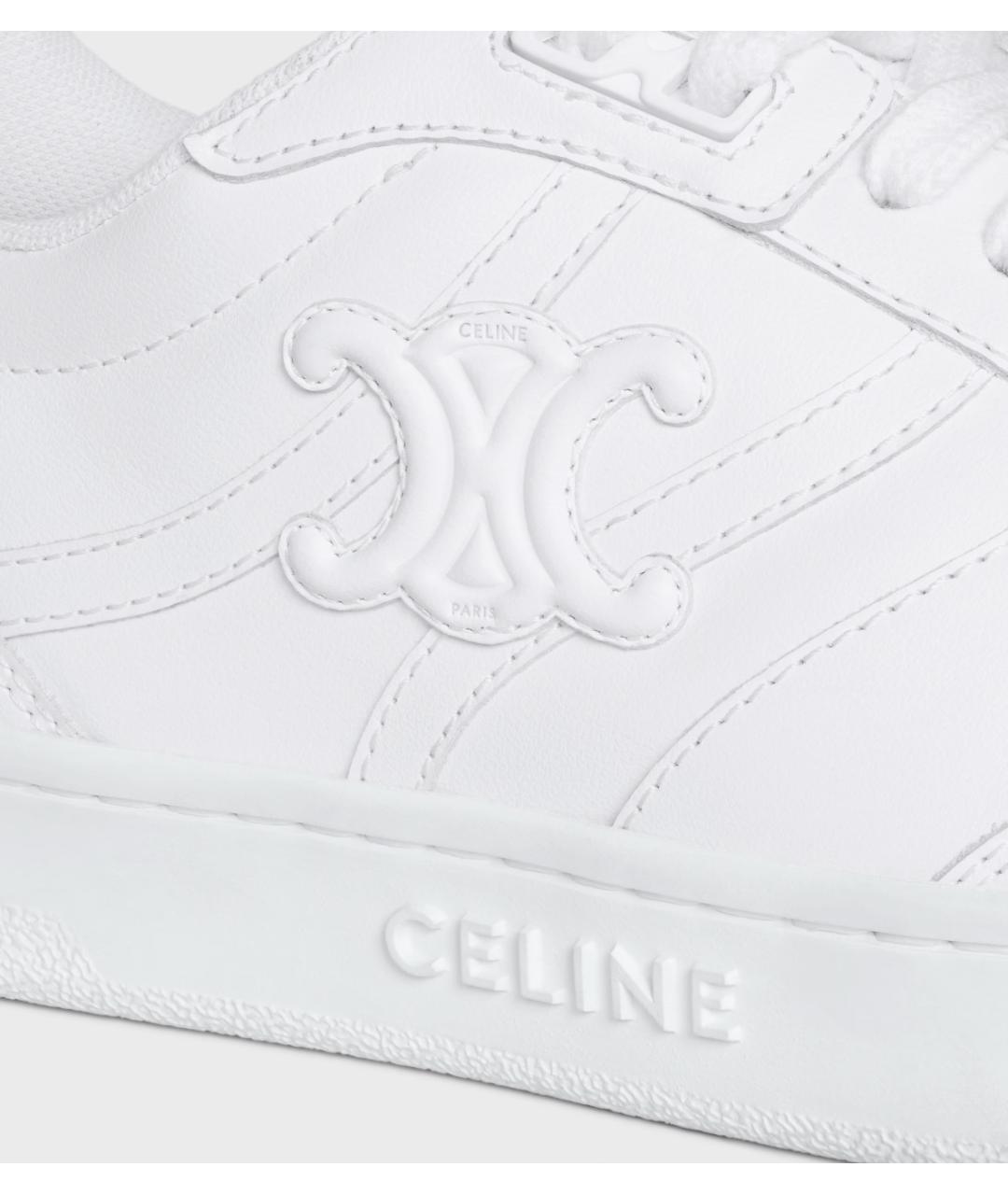 CELINE Белые кожаные кеды, фото 5