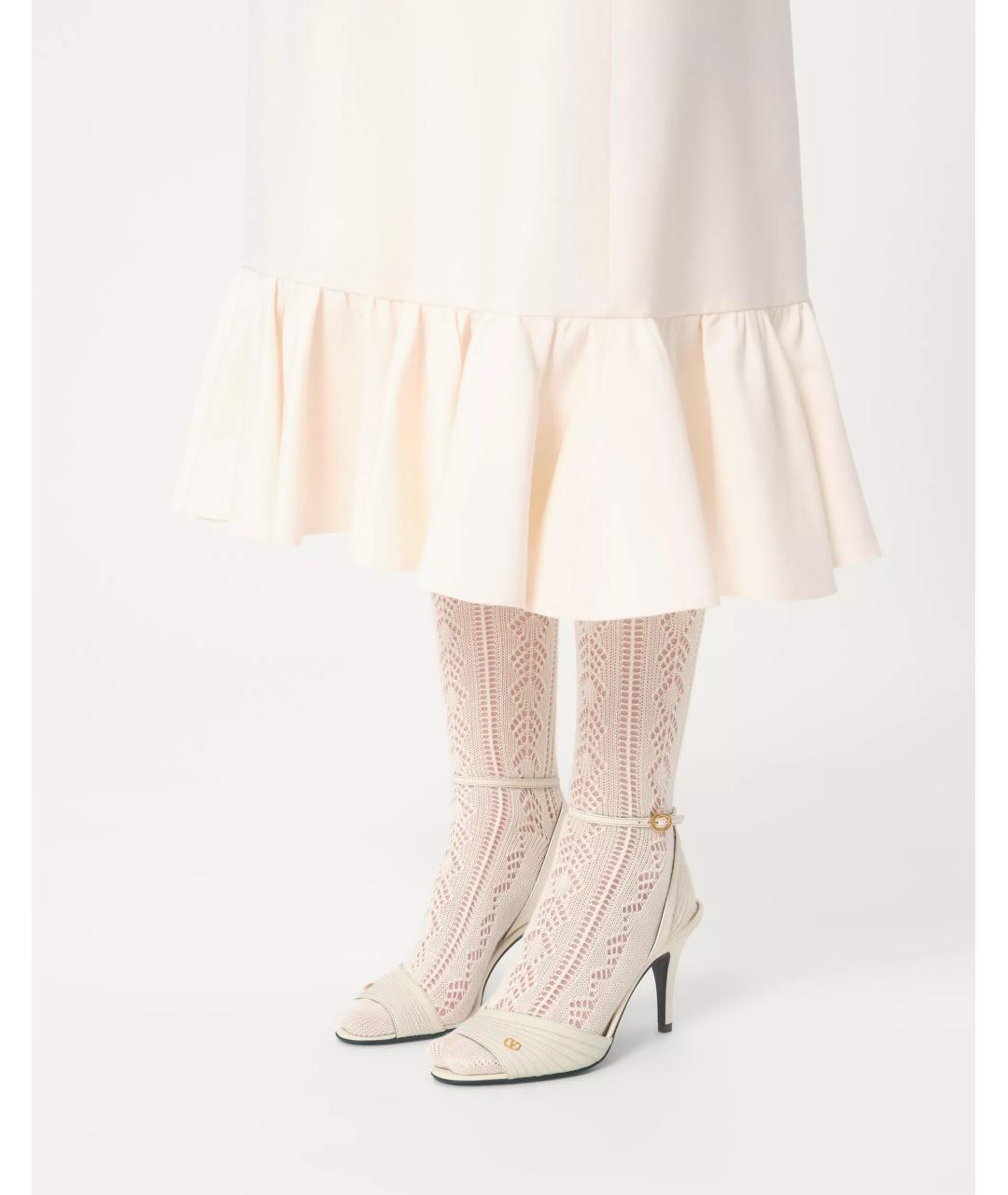 VALENTINO Белые кожаные босоножки, фото 2