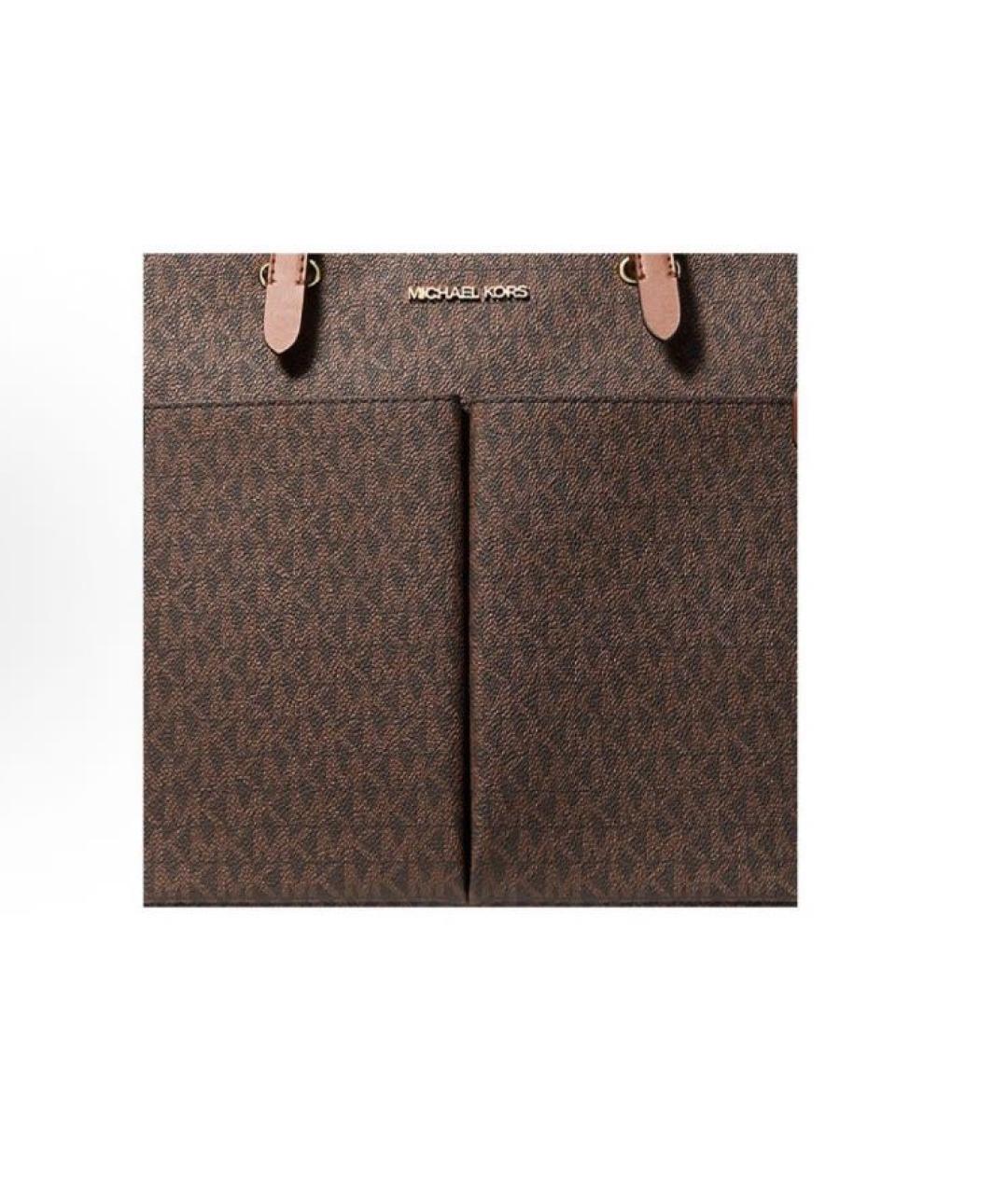 MICHAEL KORS Коричневая сумка тоут, фото 3