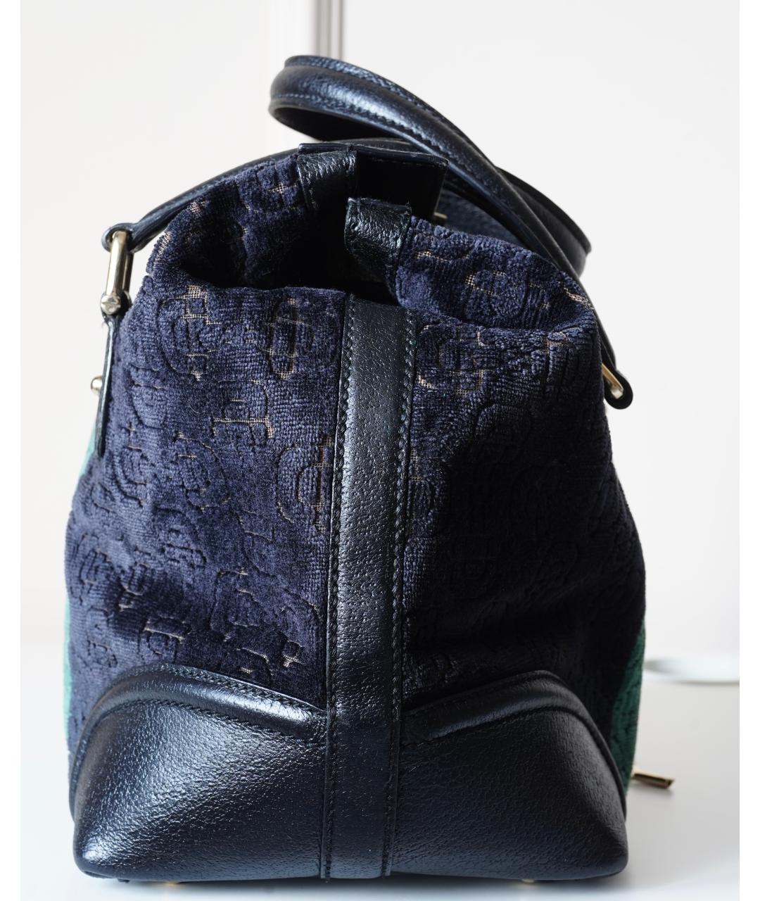 GUCCI Черная бархатная сумка тоут, фото 2