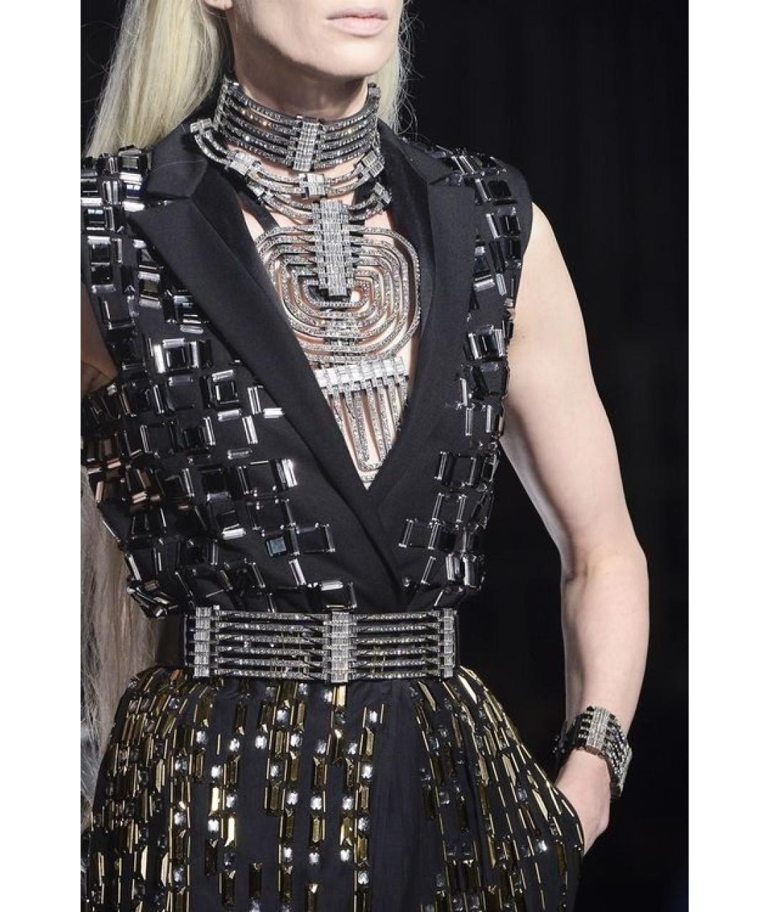 LANVIN Черное металлическое колье, фото 6