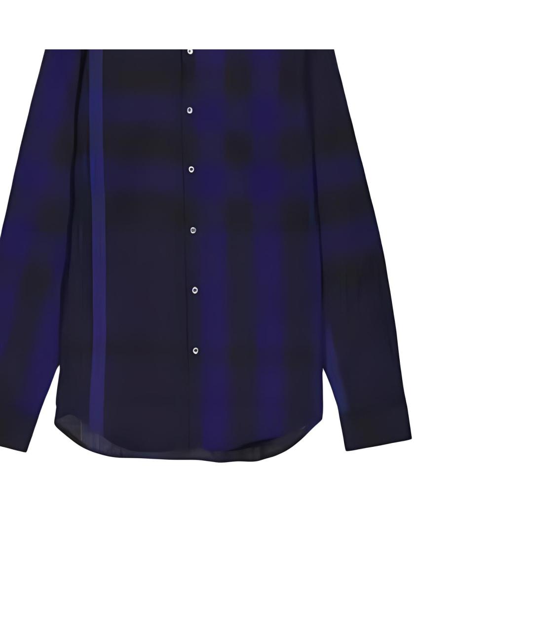BURBERRY Синяя хлопковая кэжуал рубашка, фото 3