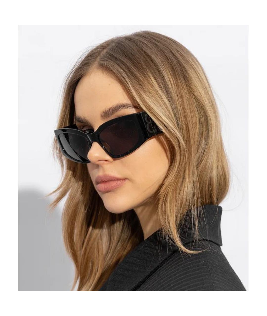 BALENCIAGA Черные пластиковые солнцезащитные очки, фото 5