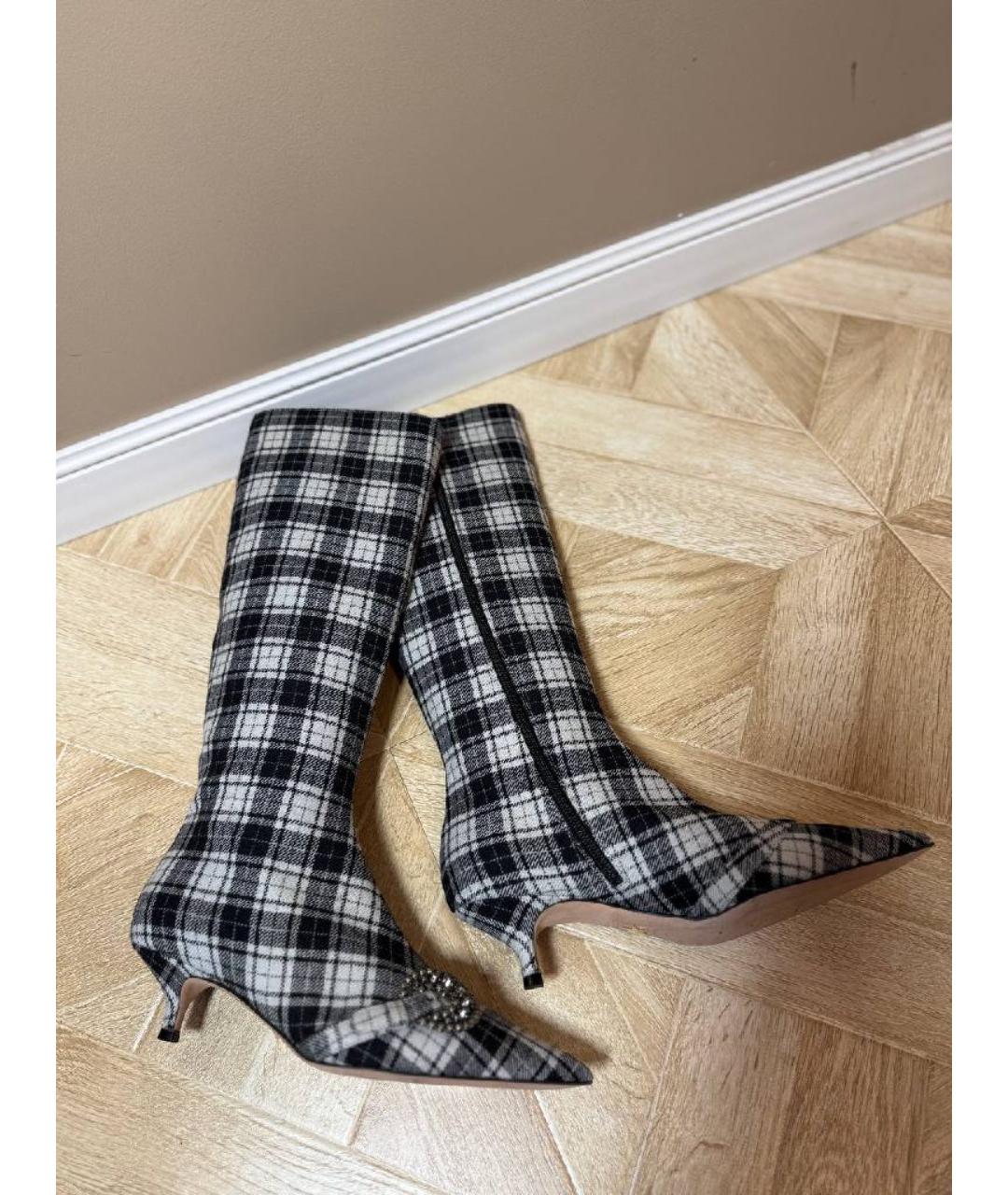 CHRISTIAN DIOR Серые текстильные сапоги, фото 8