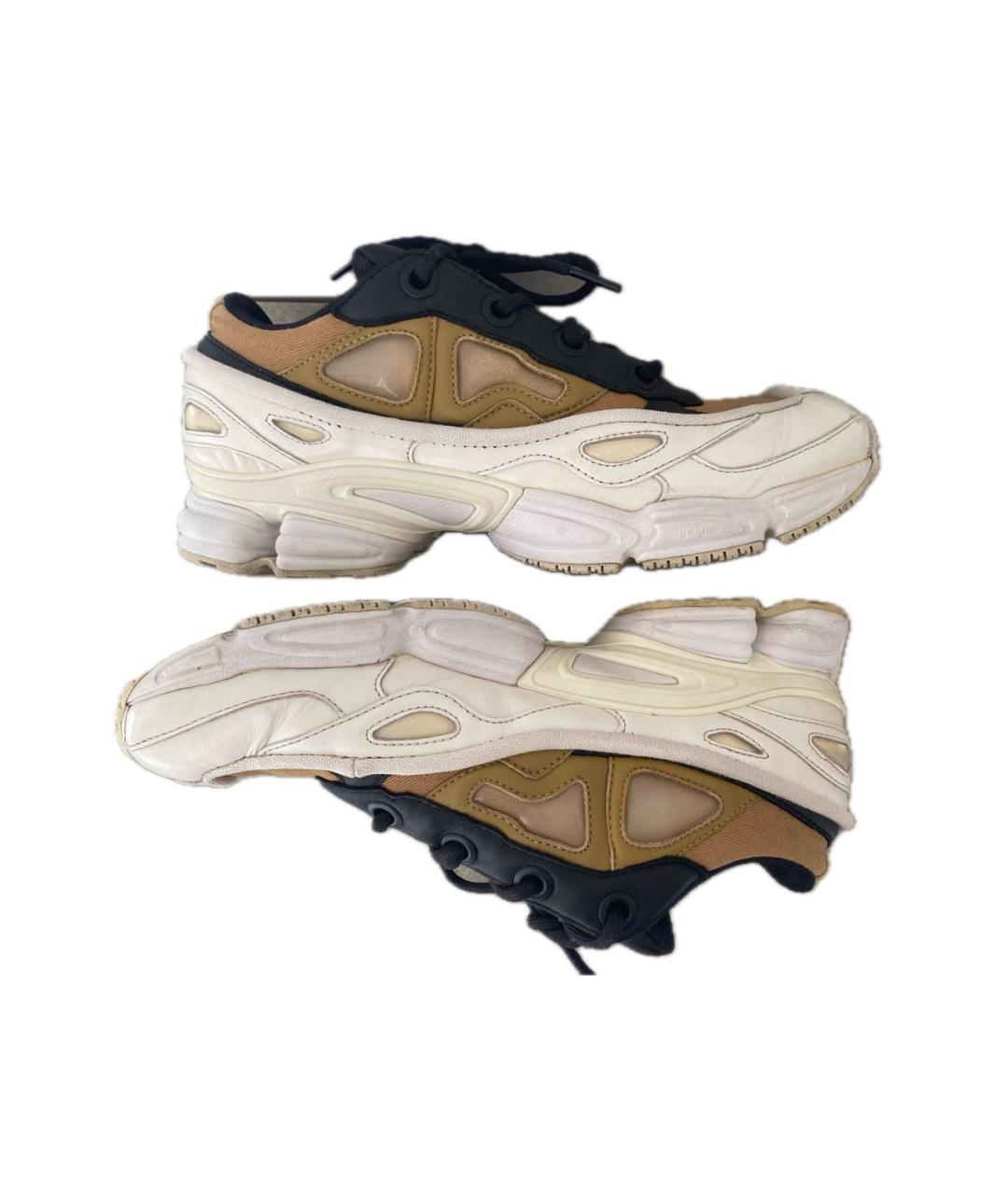 ADIDAS X RAF SIMONS Золотые кожаные низкие кроссовки / кеды, фото 7