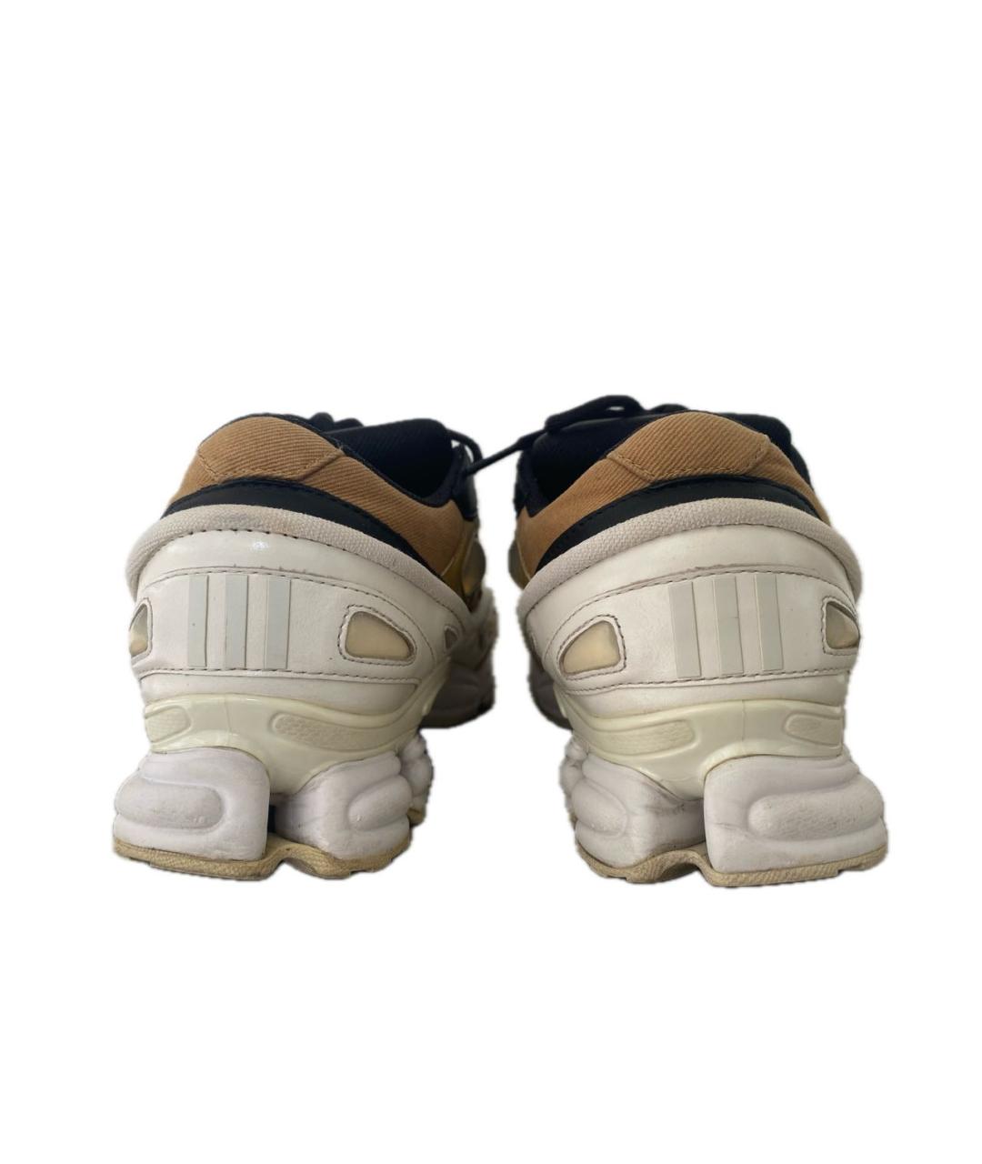ADIDAS X RAF SIMONS Золотые кожаные низкие кроссовки / кеды, фото 4