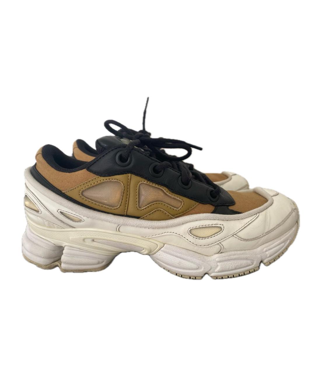 ADIDAS X RAF SIMONS Золотые кожаные низкие кроссовки / кеды, фото 9
