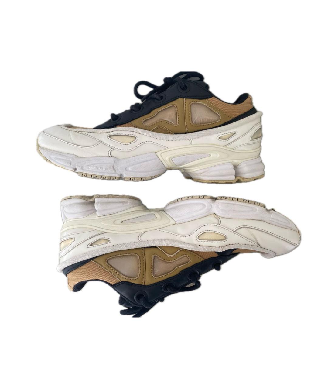ADIDAS X RAF SIMONS Золотые кожаные низкие кроссовки / кеды, фото 6