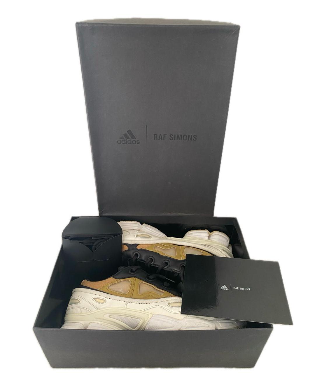 ADIDAS X RAF SIMONS Золотые кожаные низкие кроссовки / кеды, фото 8