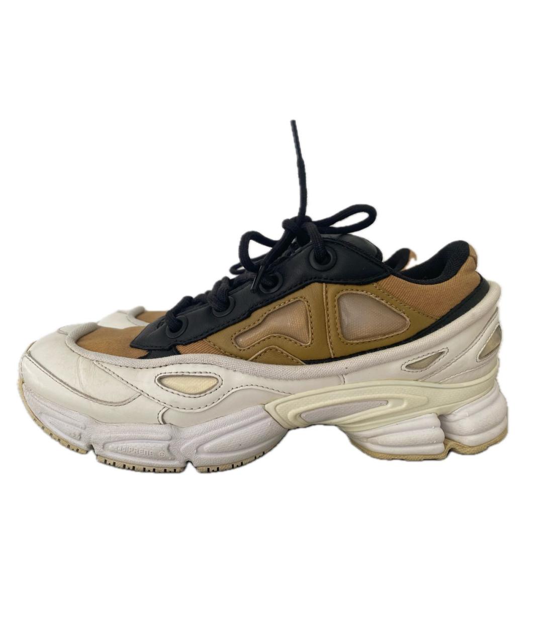 ADIDAS X RAF SIMONS Золотые кожаные низкие кроссовки / кеды, фото 5