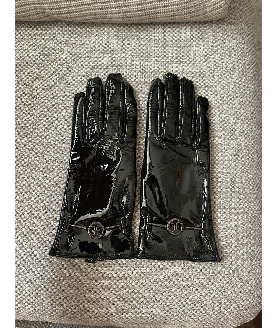 FABI Черные кожаные перчатки, фото 5