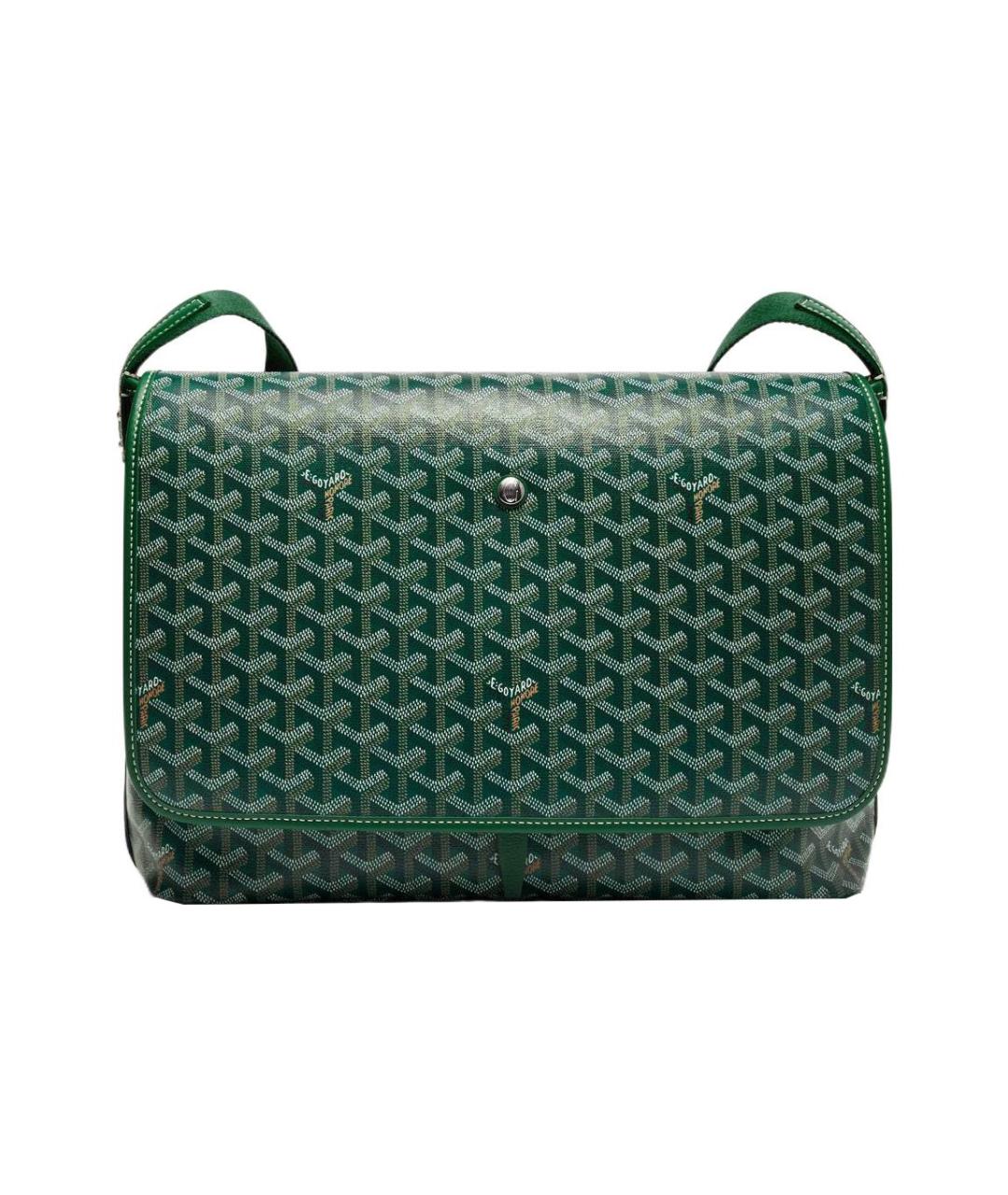 GOYARD Зеленая хлопковая сумка через плечо, фото 1