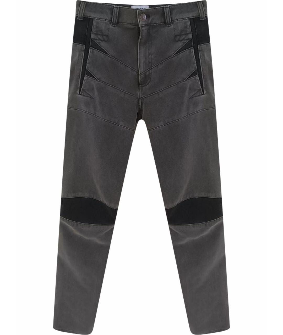 KENZO Черные хлопковые прямые джинсы, фото 1