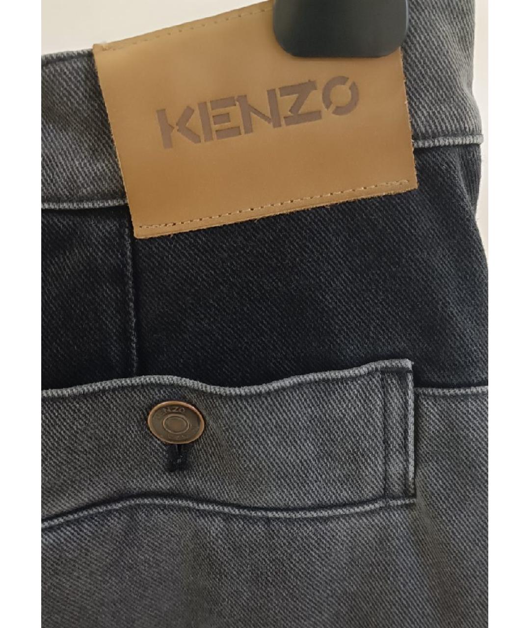 KENZO Черные хлопковые прямые джинсы, фото 4