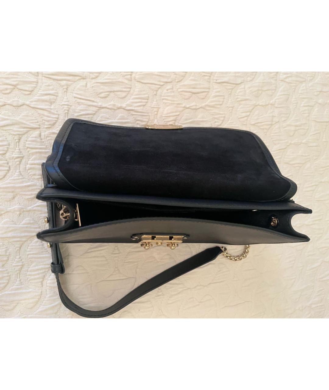 FURLA Черная кожаная сумка через плечо, фото 4